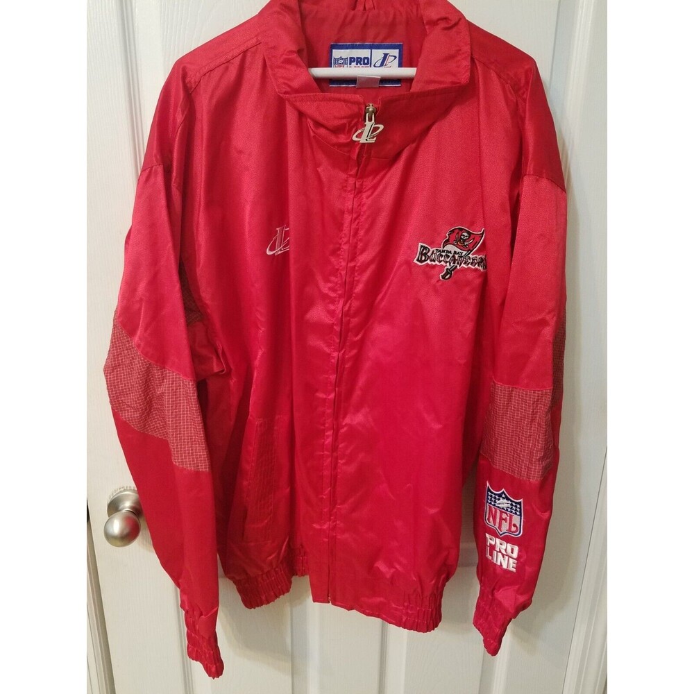 Tampa Bay Buccaneers Logo Athletics Vintage NFL Pro Line Satin Jacket Size XL